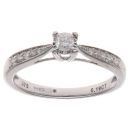 9ct White Gold 0.19ct Diamond Solitaire Ring