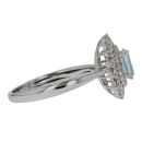 9ct White Gold 0.54ct Diamond And Topaz Ring