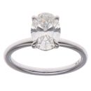 9ct White Gold 2.20ct Oval Cut Lab Grown Diamond Solitaire Ring
