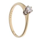 18ct Yellow Gold 0.15ct Diamond Solitaire Ring