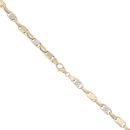 14ct Yellow and White Gold Diamond Cut Chain 24"