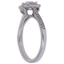9ct White Gold 0.70ct Brilliant Cut Lab Grown Cluster Ring