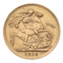 1913 George V Large Head UK Full Sovereign Coin