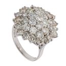18ct White Gold 3.00ct Diamond Cluster Ring