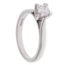 Platinum 0.55ct Princess Cut Diamond Solitaire Ring