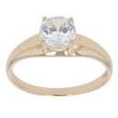 14ct Yellow Gold Cubic Zirconia Single Stone Ring