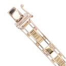 14ct Yellow and White Gold Openwork Fancy Bracelet 7.5"