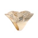 14ct Yellow Gold Woven Greek Key Ring