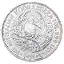 1991 Elizabeth II Kookaburra Australia 1oz Coin