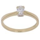 18ct Yellow Gold 0.25ct Oval Cut Diamond Solitaire Ring
