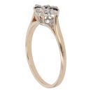 9ct Yellow Gold Cubic Zirconia and Sapphire Cluster Ring