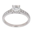 18ct White Gold 0.84ct Brilliant Cut Diamond Solitaire Ring