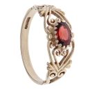 9ct Yellow Gold Garnet Solitaire Ring