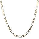 18ct Yellow and White Gold Figaro Chain 20"