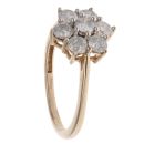 9ct Yellow Gold 1.00ct Brilliant Cut Diamond Cluster Ring