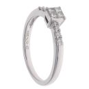 18ct White Gold 0.26ct Princess Cut Diamond Cluster Ring