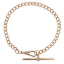 9ct Rose Gold T-Bar Albert Bracelet 7.5"