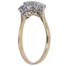9ct Yellow Gold 1.50ct Brilliant Cut Diamond Graduated Trilogy Ring