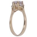 9ct Yellow Gold Cubic Zirconia Three Stone Ring