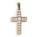 18ct Yellow Gold 0.44ct Diamond Cross