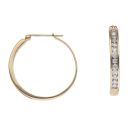 9ct Yellow Gold 0.50ct Brilliant Cut Diamond Hoop Earrings