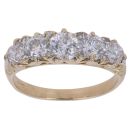 18ct Yellow Gold 1.65ct Old Cut Diamond Five Stone Eternity Ring