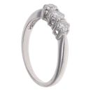 18ct White Gold 0.40ct Brilliant Cut Diamond Trilogy Ring