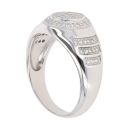 Silver Cubic Zirconia Oval Signet Ring By Icesia