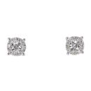 9ct White Gold 0.26ct Diamond Stud Earrings by Anya Belle