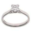 Platinum 0.61ct Princess Cut Diamond Solitaire Ring