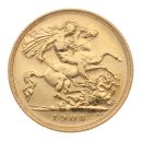 1908 Edward VII Large Head Australia Half Sovereign Coin