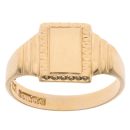 9ct Yellow Gold Patterned Signet Ring
