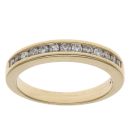 18ct Yellow Gold 0.25ct Brilliant Cut Diamond Half Eternity Ring