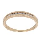 18ct Yellow Gold 0.10ct Diamond Half Eternity Ring