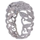 9ct White Gold 0.12ct Diamond Leaf Fancy Ring