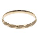 9ct Yellow Gold Patterned Frosted Expanding Bangle