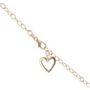 9ct Yellow Gold Heart Dangle Chain 20"
