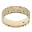 9ct Yellow Gold Stripe Wedding Band 5.9mm