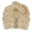9ct Yellow Gold Patterned Saddle Ring