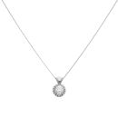 Platinum 0.80ct Brilliant Cut Diamond Solitaire Pendant and Chain 18"