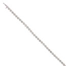 14ct White Gold 5.00ct Diamond Tennis Bracelet 7"
