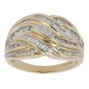 9ct Yellow Gold 1.00ct Diamond Fancy Ring