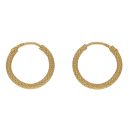 22ct Yellow Gold Dot Hoop Earrings