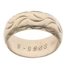 9ct Yellow Gold Patterned Wedding Band 7mm