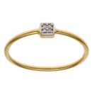 22ct Yellow Gold Cubic Zirconia Square Cluster Ring