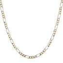 18ct Yellow and White Gold Figaro Chain 24"
