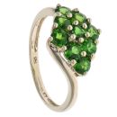 9ct Yellow Gold Diopside Fancy Cluster Ring