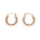 9ct Yellow Gold Textured Creole Earrings