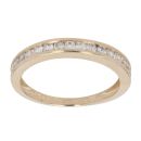 14ct Yellow Gold Cubic Zirconia Half Eternity Ring