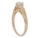 14ct Yellow Gold Cubic Zirconia Single Stone Ring